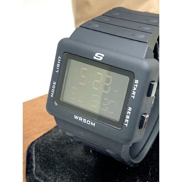 Skechers Men's Watch SR1077W Digital Sport Quartz Black Rubber Band 44mm - Picture 1 of 14